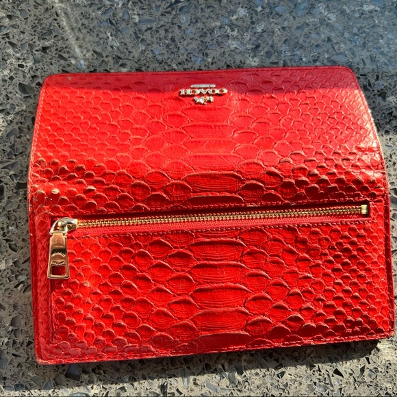 Coach Wallet Large Red/Orange - Picture 3 of 3